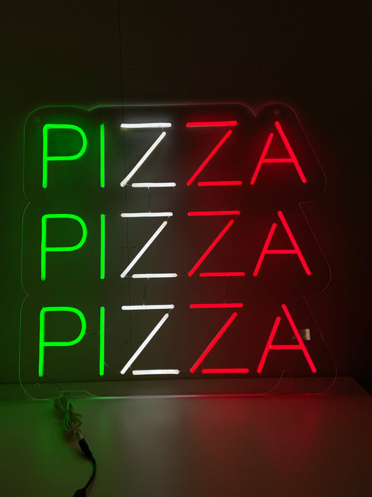 Pizza Pizza Pizza Neon Sign
