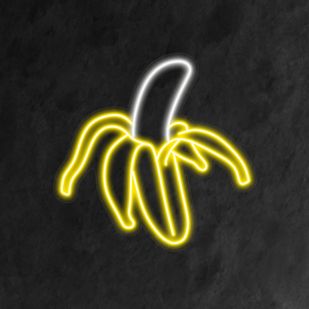"Banana Neon Sign" - Leikkisä neonvalo, jossa on eloisa banaaniesitys, joka tuo oikeita ja trooppista tunnelmaa asuintilaasi.