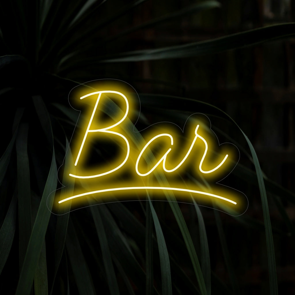 "Bar Neon Sign" - Klassinen neonvalo, jossa on sana "Baari", joka luo ajattoman ja kutsuvan tunnelman baariisi tai pubiisi.