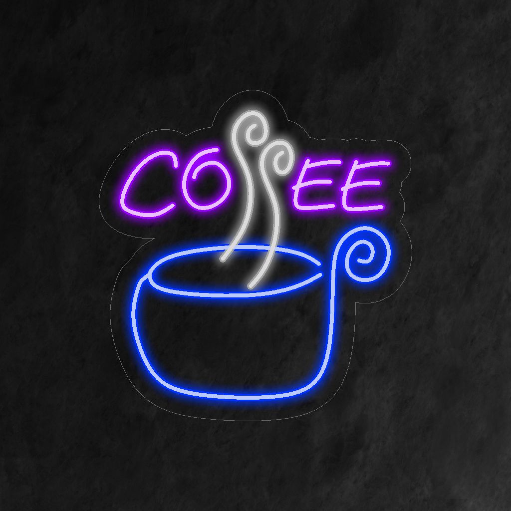 "Coffee Neon Sign" ��� Lämmin ja kutsuva neonvalo, jossa on sana "Coffee", joka luo kahvilaasi tai keittiöösi rikkaan ja aromaattisen tunnelman.