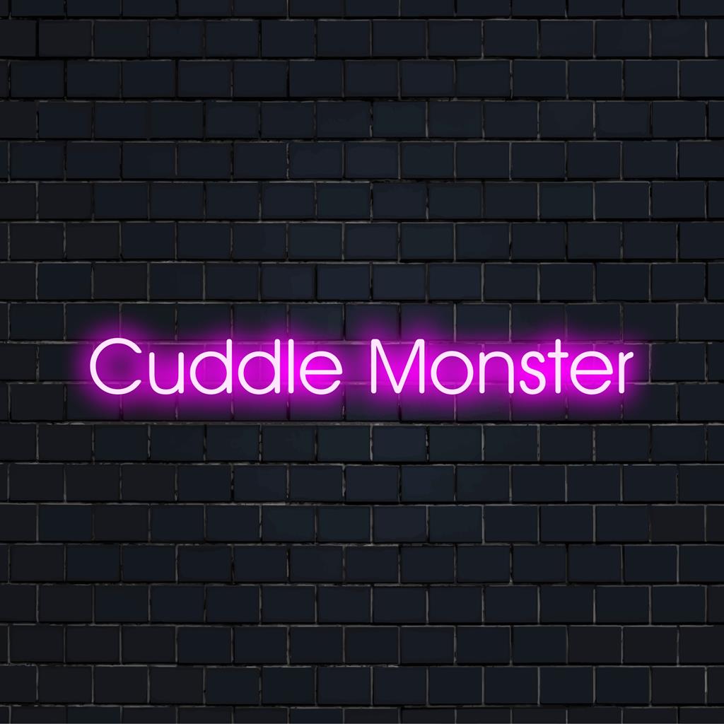 Eloisa Cuddle Monster LED-neonkyltti, täydellinen lisäämään leikkisää charmia ja modernia neonvaloa mihin tahansa tilaan.