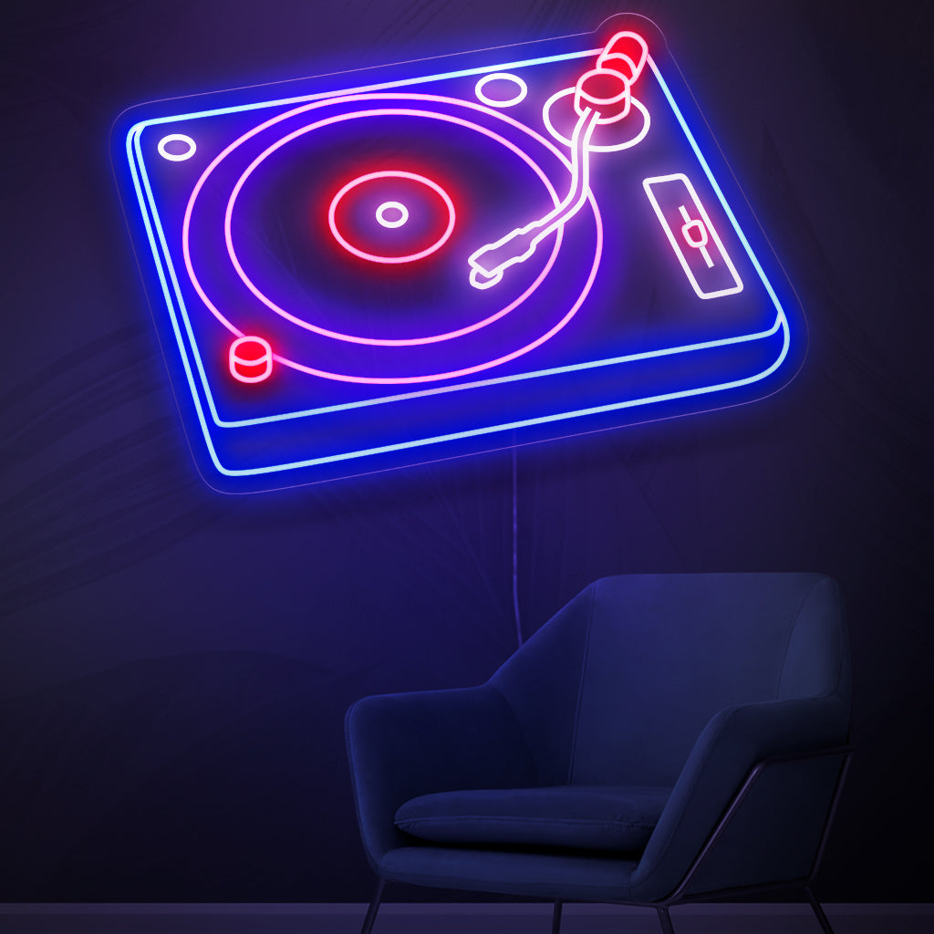 "DJ Turntable Neon Sign" syttyy rytmisellä hehkulla, valaisee tilaan musiikkiskenen eloisaa energiaa, sopii täydellisesti musiikin ystäville ja luoville ympäristöille.