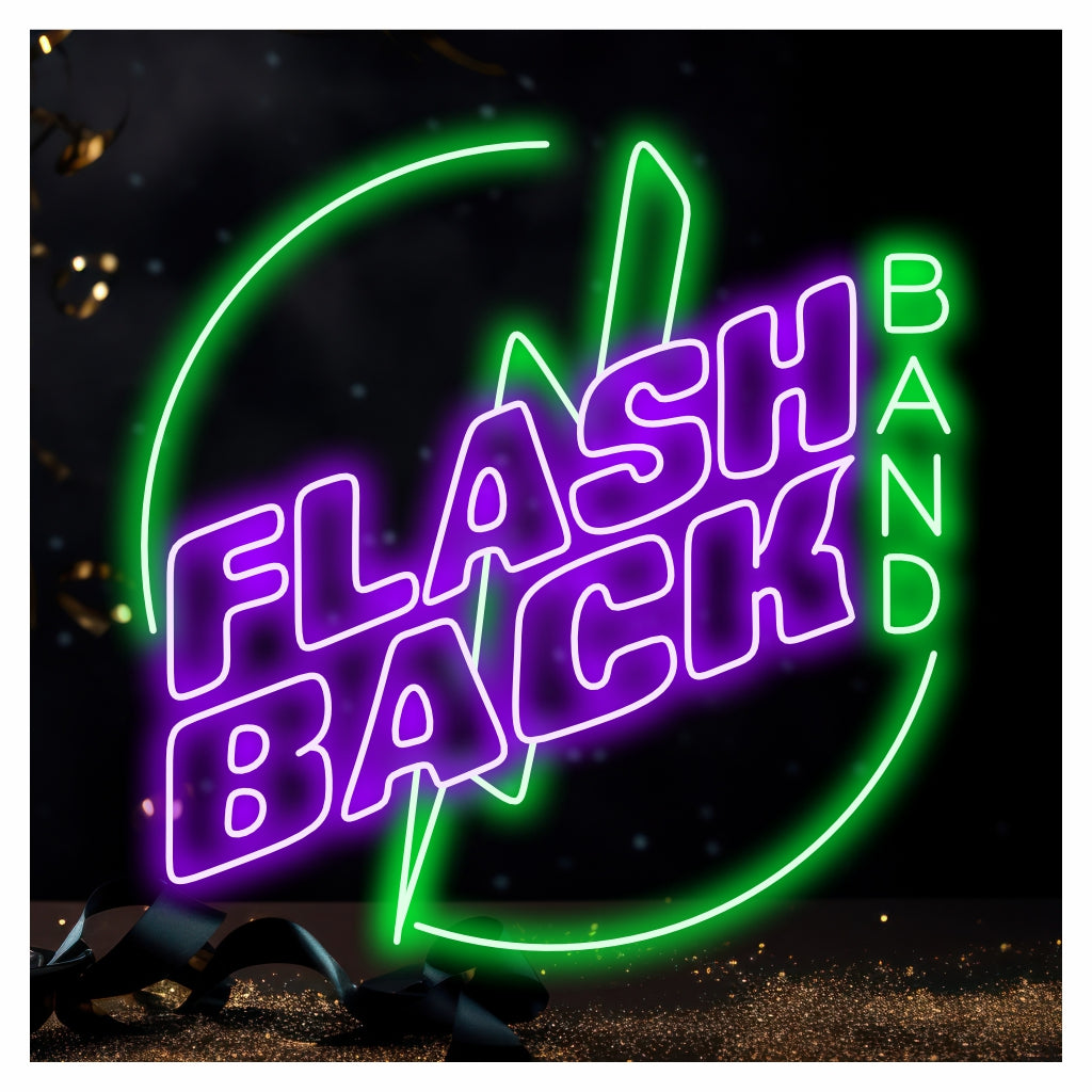 Flash Back Band Neonkyltti erityisellä pehmustetulla laatikolla - Art Neon