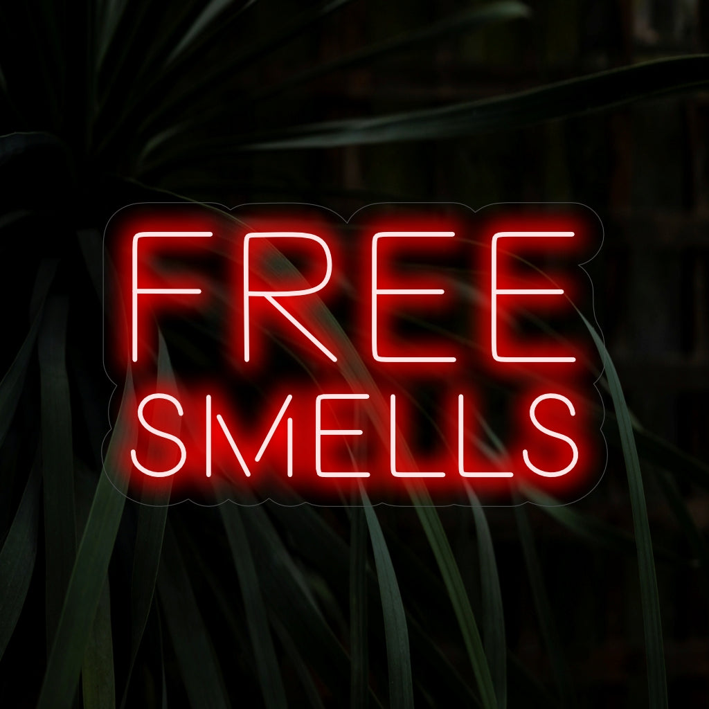 "Free Smells Neon Sign" - Lisää ripaus huumoria, täydellinen ravintoloihin ja keittiöihin, ja se sisältää tilan ihastuttavan aromin.