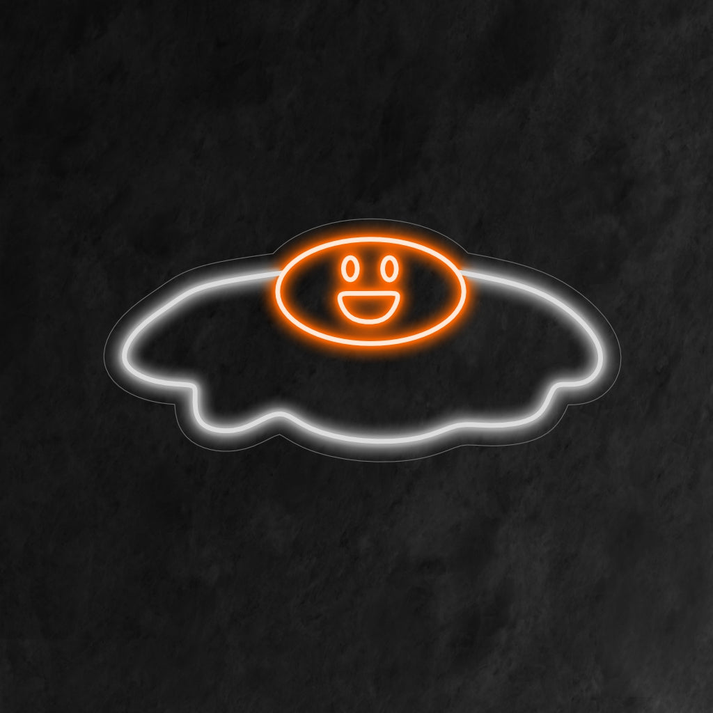 "Fried Egg Neon Sign" - Aamiaisen viehätysvoimaa kuhiseva, täydellinen kahviloihin ja aamiaispaikkoihin, joissa juhlitaan paistetun kananmunan aurinkoista iloa.