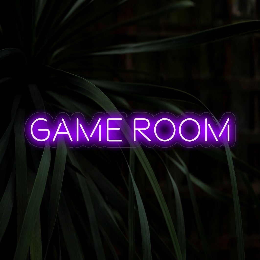 "Game Room Neon Sign" - Jännityksestä sykkivä, pelihuoneiden ja viihdetilojen keskipiste, joka vahvistaa peliseikkailujen jännitystä.
