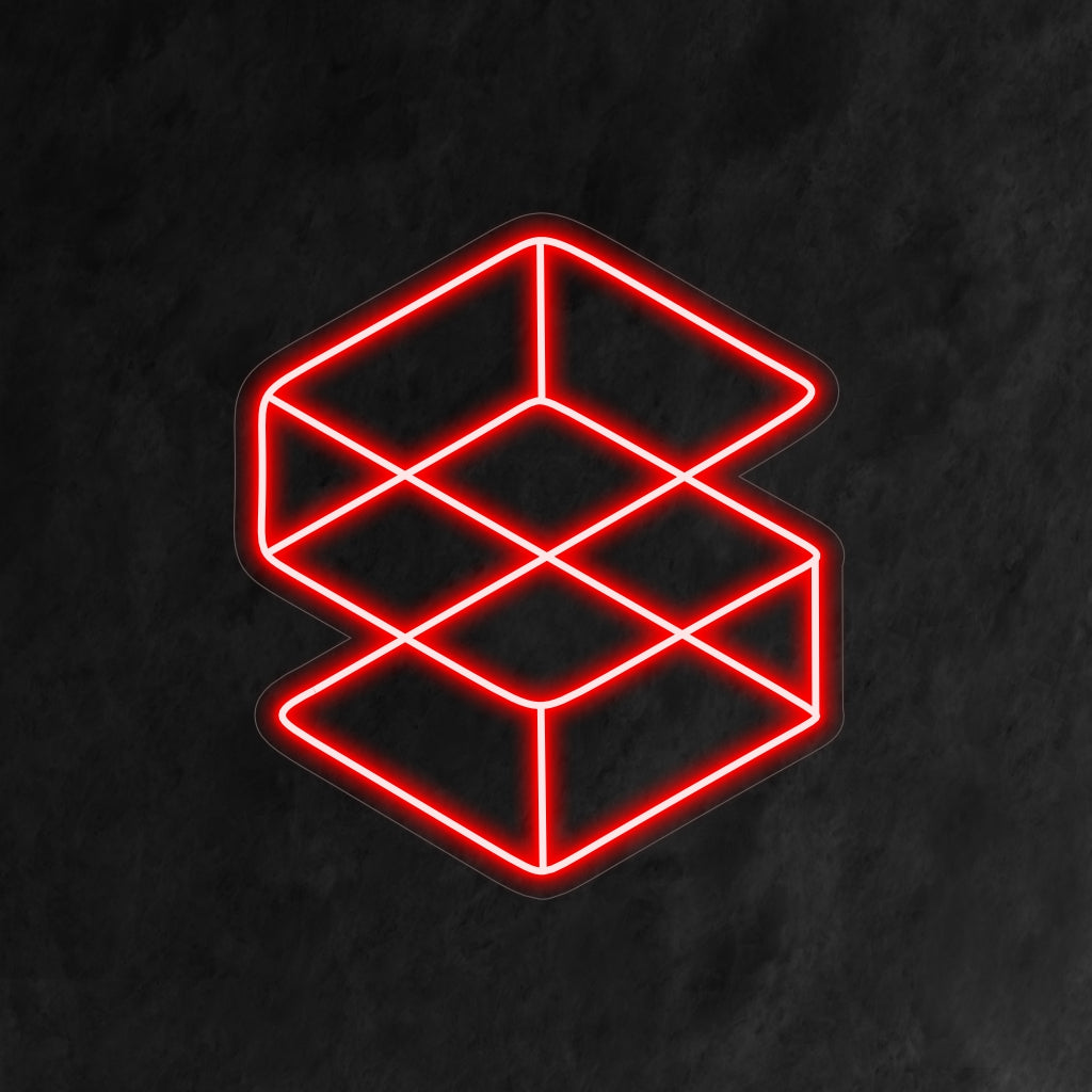 "Geometric Shape Neon Sign" - valaisee abstraktisti hienostuneesti, sopii täydellisesti moderneihin tiloihin ja taidestudioihin ja sisältää geometristen muotojen yksinkertaisuuden ja eleganssin.