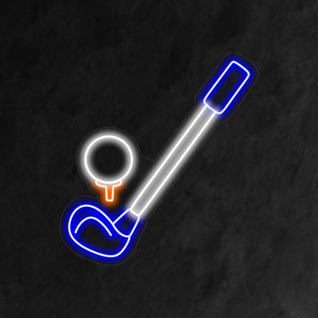 "Golf Neon Sign" - Vangitsee urheilun olemuksen, sopii täydellisesti golfin harrastajille ja urheilubaareille, jotka juhlivat golfin rakkautta ja pelin jännitystä.