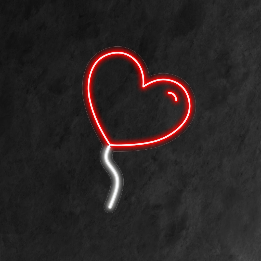 "Heart Balloon Neon Sign" - Lisää ripauksen romantiikkaa ja juhlaa, täydellinen tapahtumiin, juhliin tai mihin tahansa tilaan, jossa rakkautta ja iloa on ilmassa.