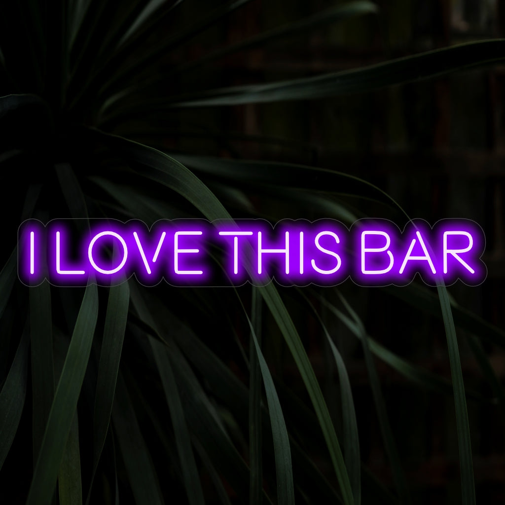 "I Love This Bar Neon Sign" - Eloisa ja kutsuva lisä baareihin, joka ilmaisee rakkauden baarin tunnelmaa kohtaan luoden eloisan ja energisen tunnelman.