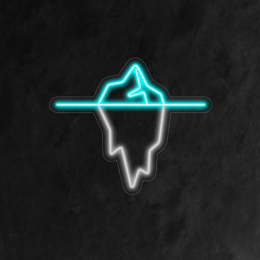 "Iceberg Neon Sign" - Viileä ja vangitseva lisäys, jossa on taiteellinen esitys jäävuoresta, ja se sopii täydellisesti tiloihin, joissa on meri- tai talviteema.