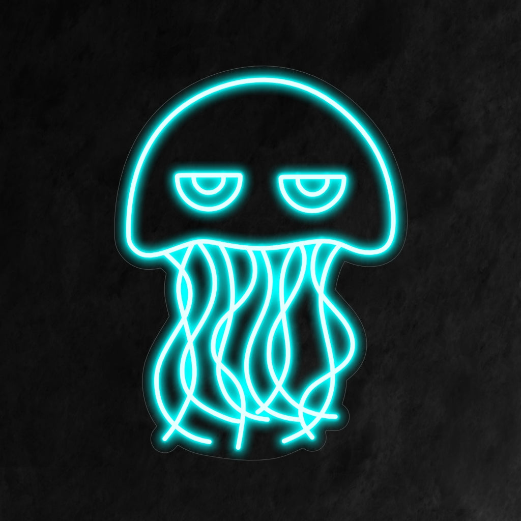 "Jellyfish Neon Sign" - Valaise tilaasi hehkuvan meduusan rauhallisella kauneudella ja lisää ripauksen vedenalaista seesteisyyttä ympäristöösi.