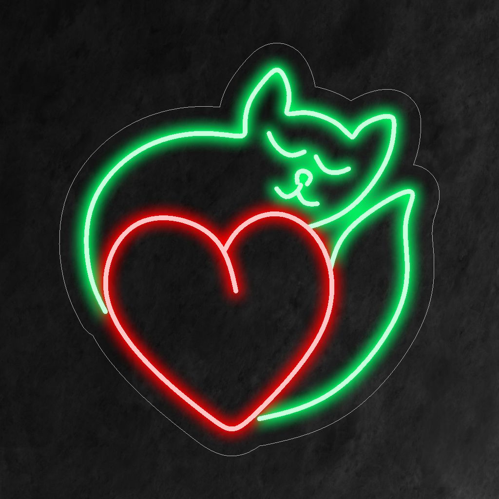 "Kitten Heart Neon Sign" on viehättävä lisä minkä tahansa kissan rakastajan tilaan, ja se säteilee lämpöä suloisen kissan muotoilunsa ansiosta. Neonvalo, joka vangitsee kissan leikkisän sydämen olemuksen.