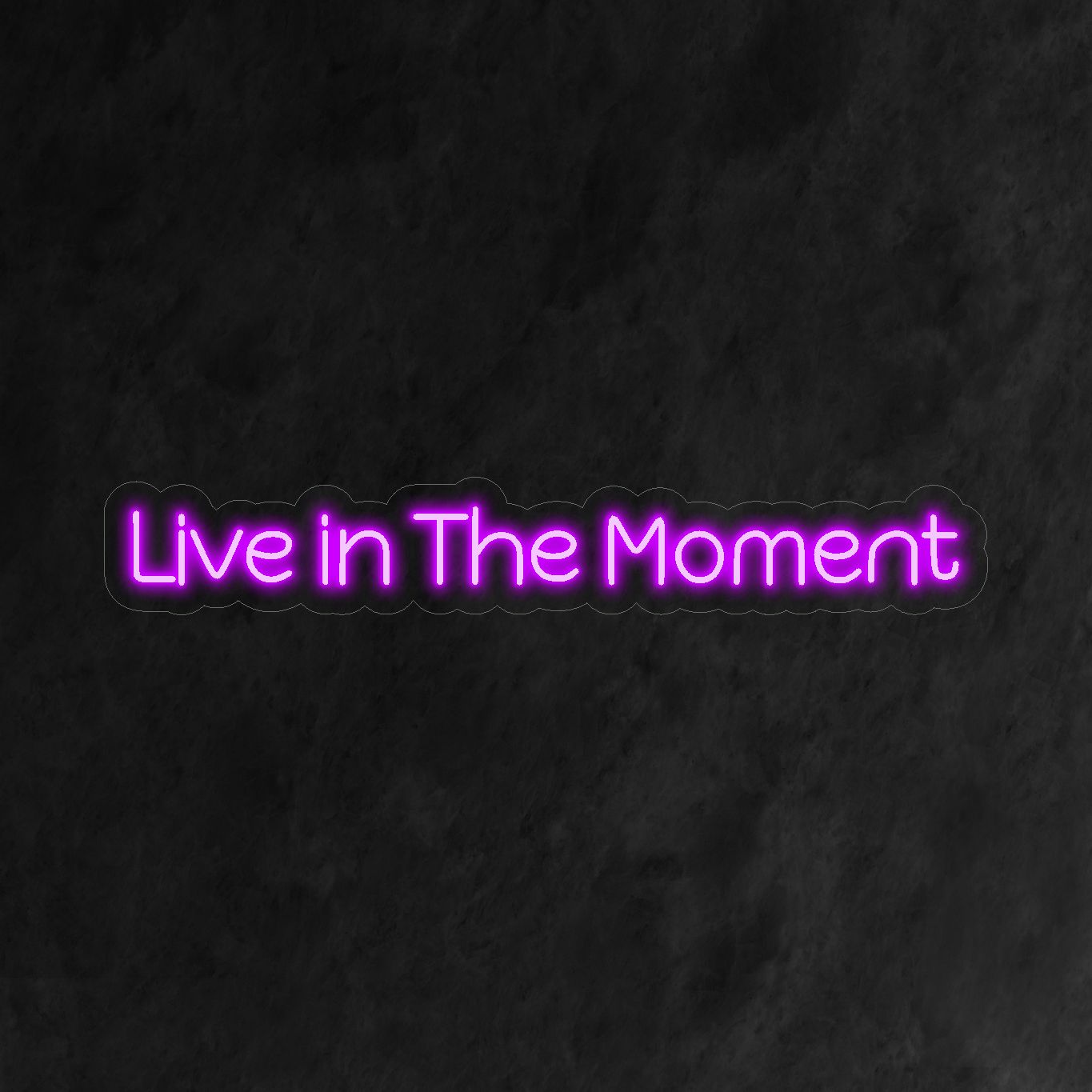 "Live In The Moment Neon Sign" on eloisa ja tietoinen lisä nykyhetkeä koskeviin tiloihin. Valaise tämän hetken hengellä!