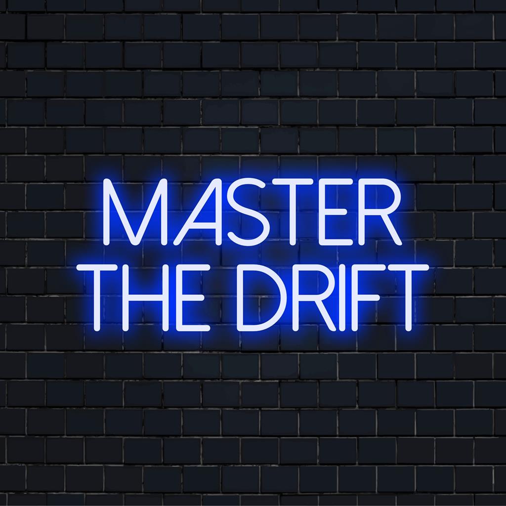 LED-neonkyltti elämän haasteiden hallitsemiseen, energinen kursiivinen muotoilu; räätälöity neonseinätaide inspiroivaan sisustukseen.