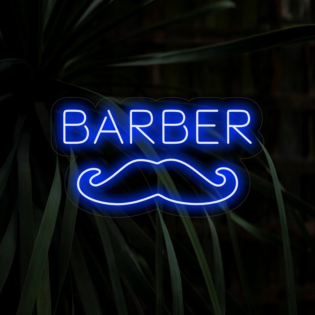 "Mustache Barber Neon Sign" on tyylikäs ja vintage lisäys, joka sopii täydellisesti parturiin, jossa on ripaus klassista charmia. Valaise hoitavalla eleganssilla!