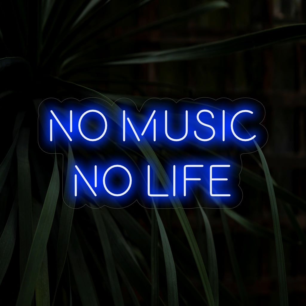 "No Music No Life Neon Sign" on musiikillinen ja eloisa lisäys, joka on täydellinen tiloihin, joissa juhlitaan musiikin voimaa. Valaise melodisella inspiraatiolla!