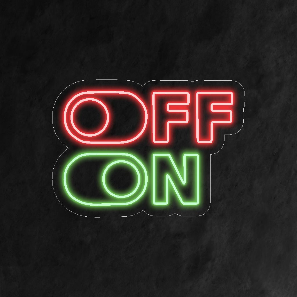 "On Off Neon Sign" on tyylikäs ja toimiva lisä, joka on täydellinen tiloihin, jotka arvostavat minimalistista ja modernia muotoilua. Valaise käytännöllisyydellä ja tyylillä!