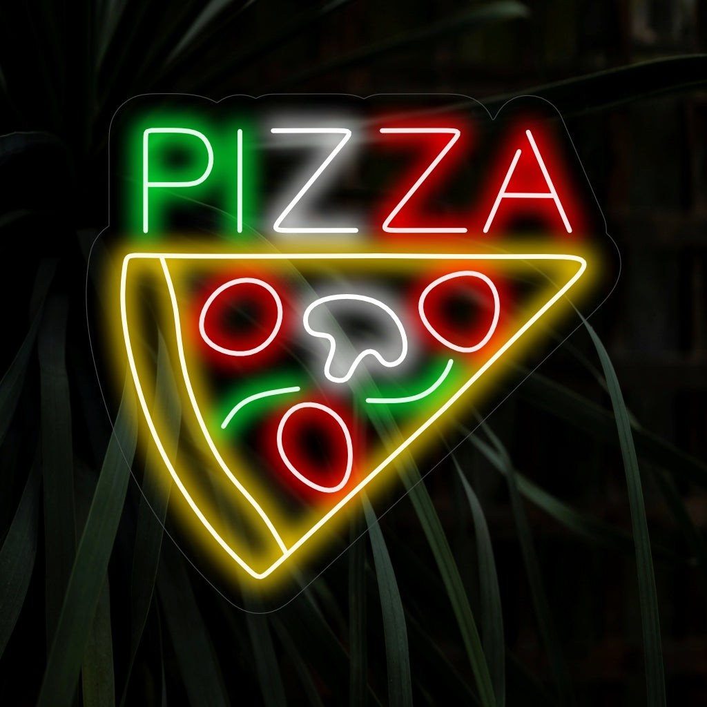 "Pizza Neon Sign" on maukas ja ikoninen lisäys, joka sopii täydellisesti pizzerioihin ja pizzan ystäville. Valaise klassisen viipaleen vastustamattomalla viehätysvoimalla!