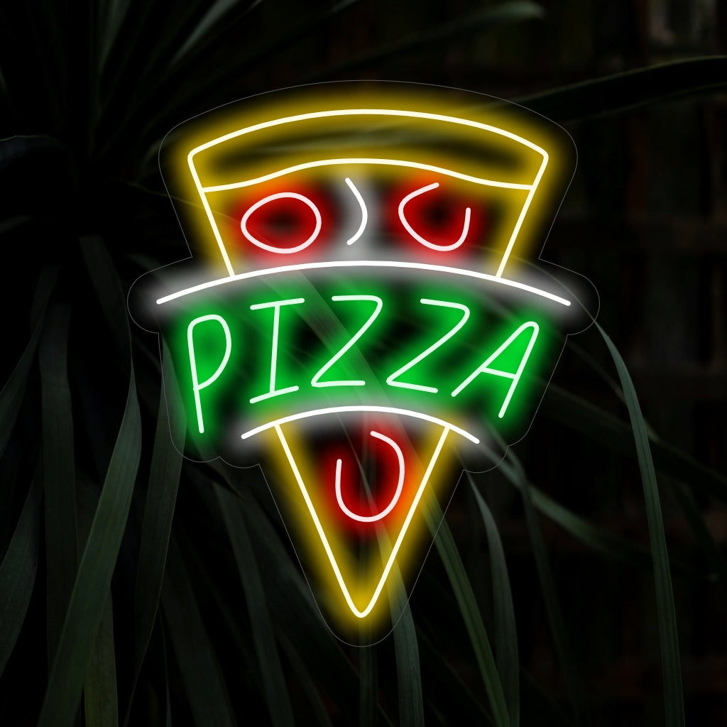 "Pizza Neon Sign" on suussa sulava ja ikoninen lisäys, joka sopii täydellisesti tiloihin, joissa maistuu pizzan herkullisuus. Valaise pizzaviipaleen ajaton viehätysvoima!