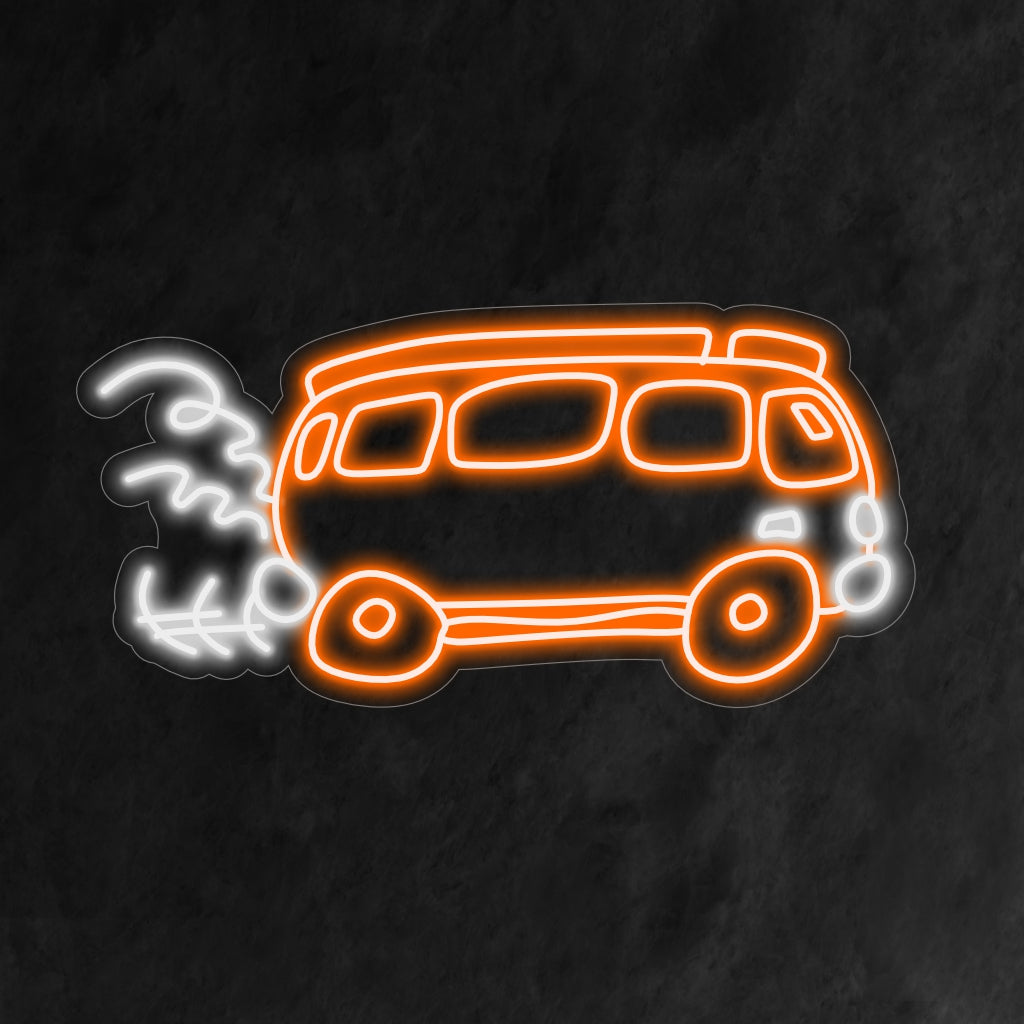 "Retro Bus Neon Sign" säteilee nostalgiaa vintage-designillaan ja lisää sisustukseen viehättävää ja ainutlaatuista kosketusta."