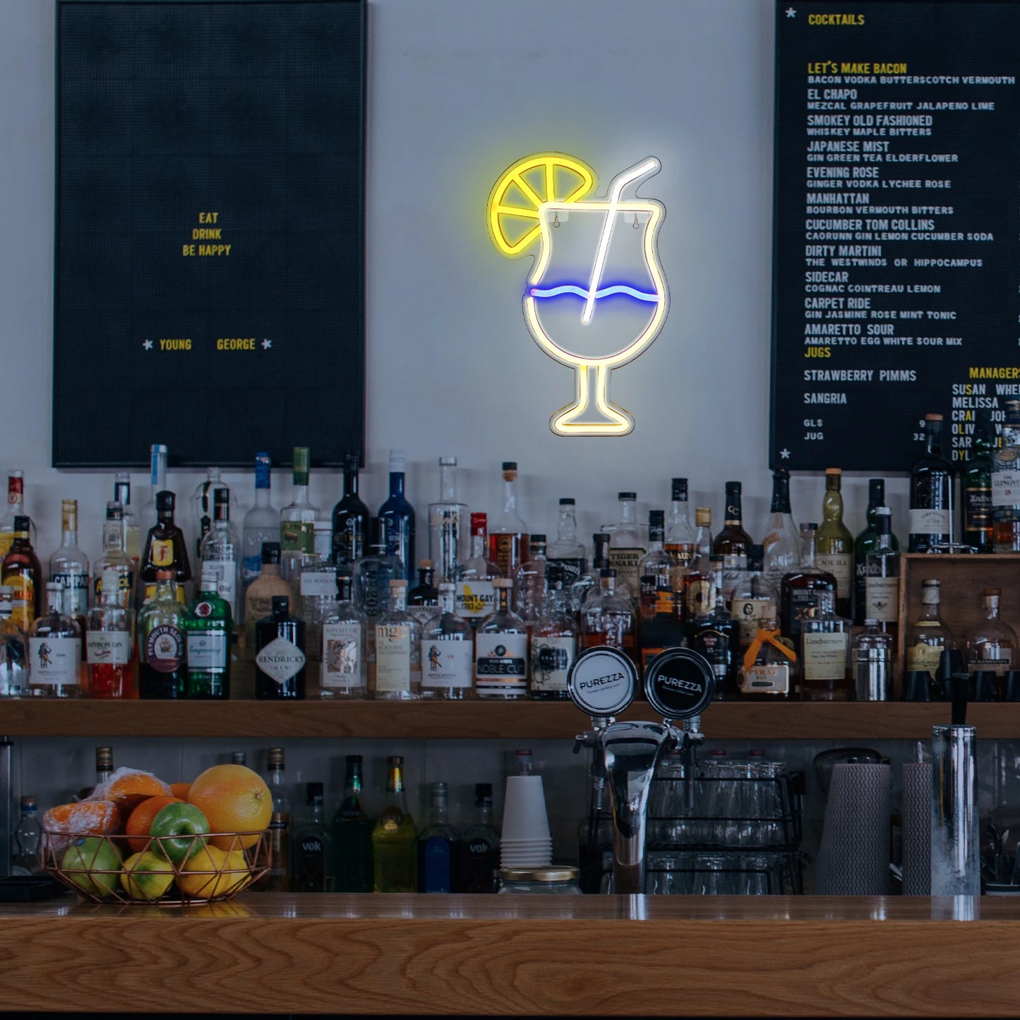 Juomakuppi 5V USB LED Neon Kyltti - Edullinen