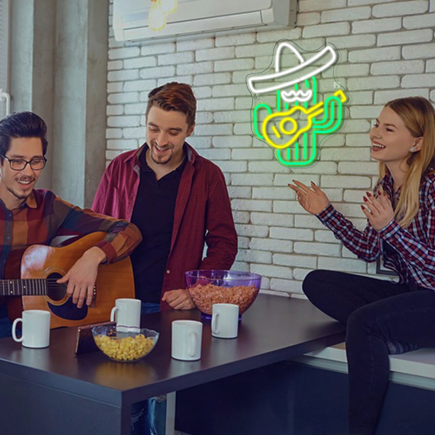 Cowboy-hattu 5V USB Led Neon Kyltti - Edullinen