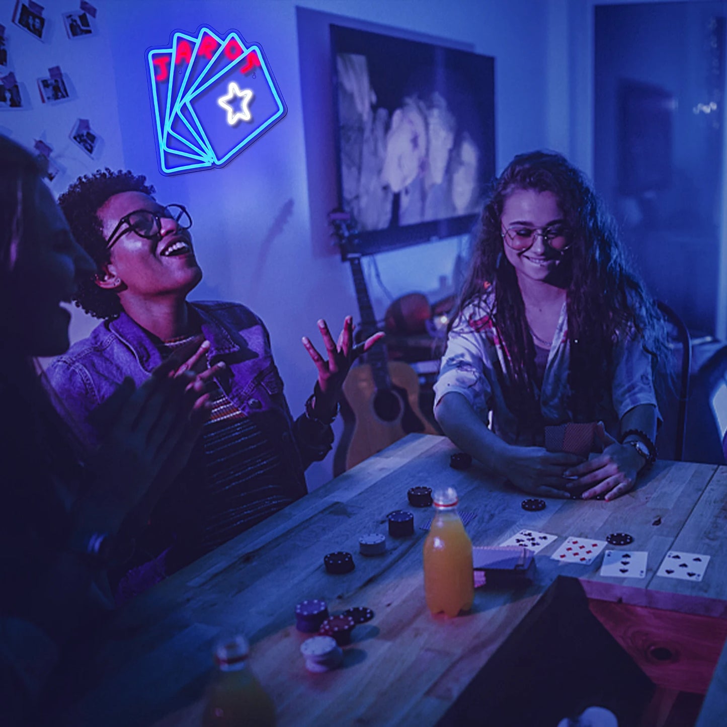 Poker 5V USB LED Neon Kyltti - Budget Friendly