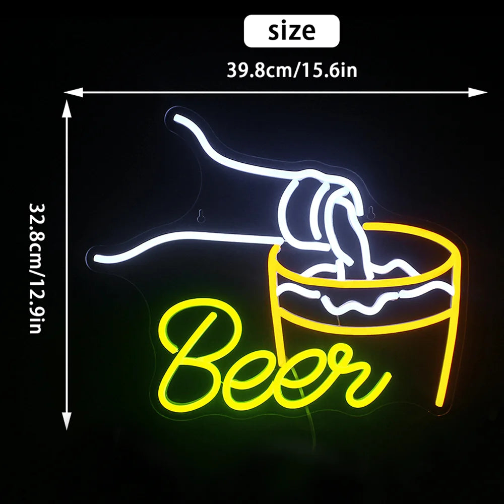 Beer Bar 5V USB LED Neon Sign - Led Neon Kyltti - Budjettiystävällinen