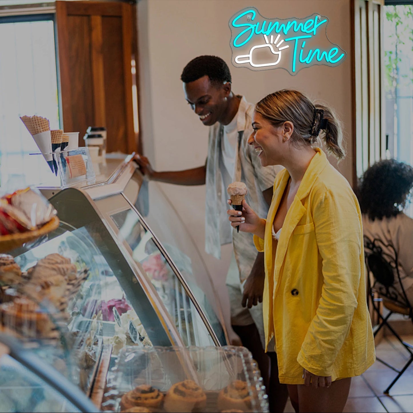 Kesäaika Jäätelö 5V USB LED Valokyltti - Edullinen