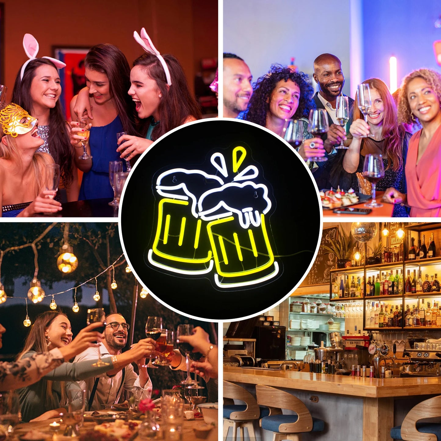 Beer Cheers 5V USB LED Neon Kyltti - Budjettiystävällinen