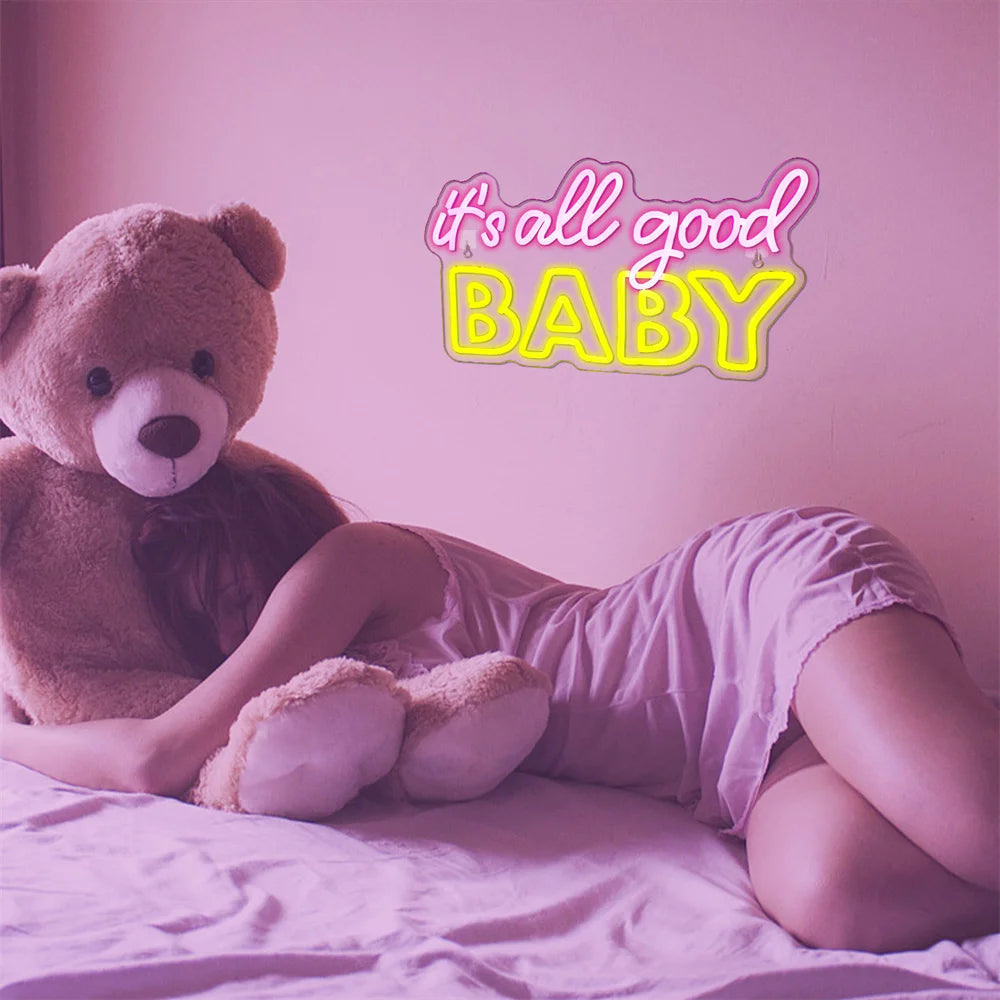 Se On Kaikki Hyvä Vauva 5V USB LED Valokyltti - Budjettiystävällinen