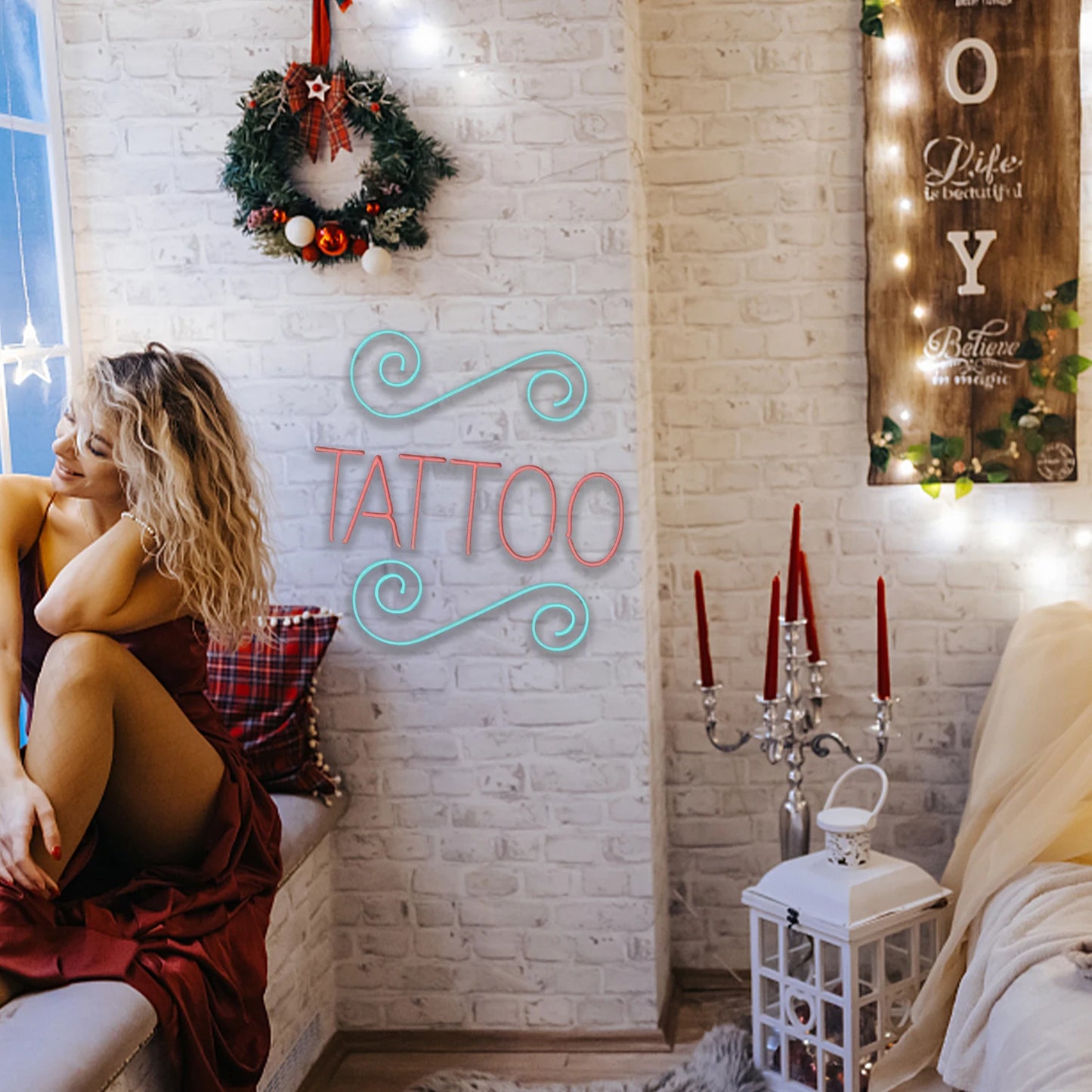 Tatuointi 5V USB LED Led Neon Kyltti - Budget Friendly