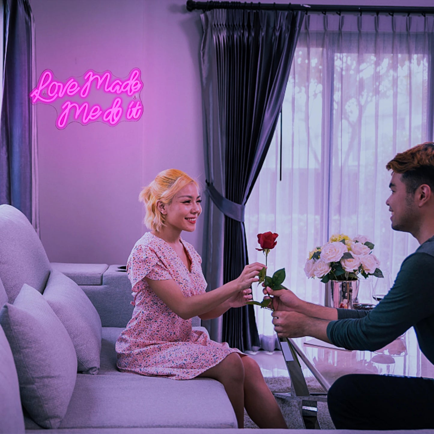 Rakkaus Sai Minut Tekemään Sen 5V USB Led Valokyltti - Edullinen