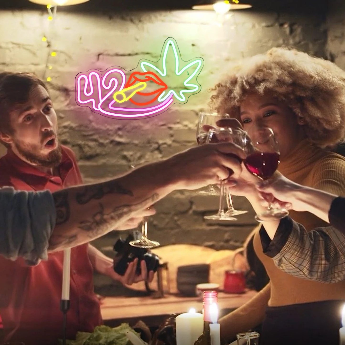 Vihreä lehti, sikari 5V mini-USB LED-valokyltti - Edullinen