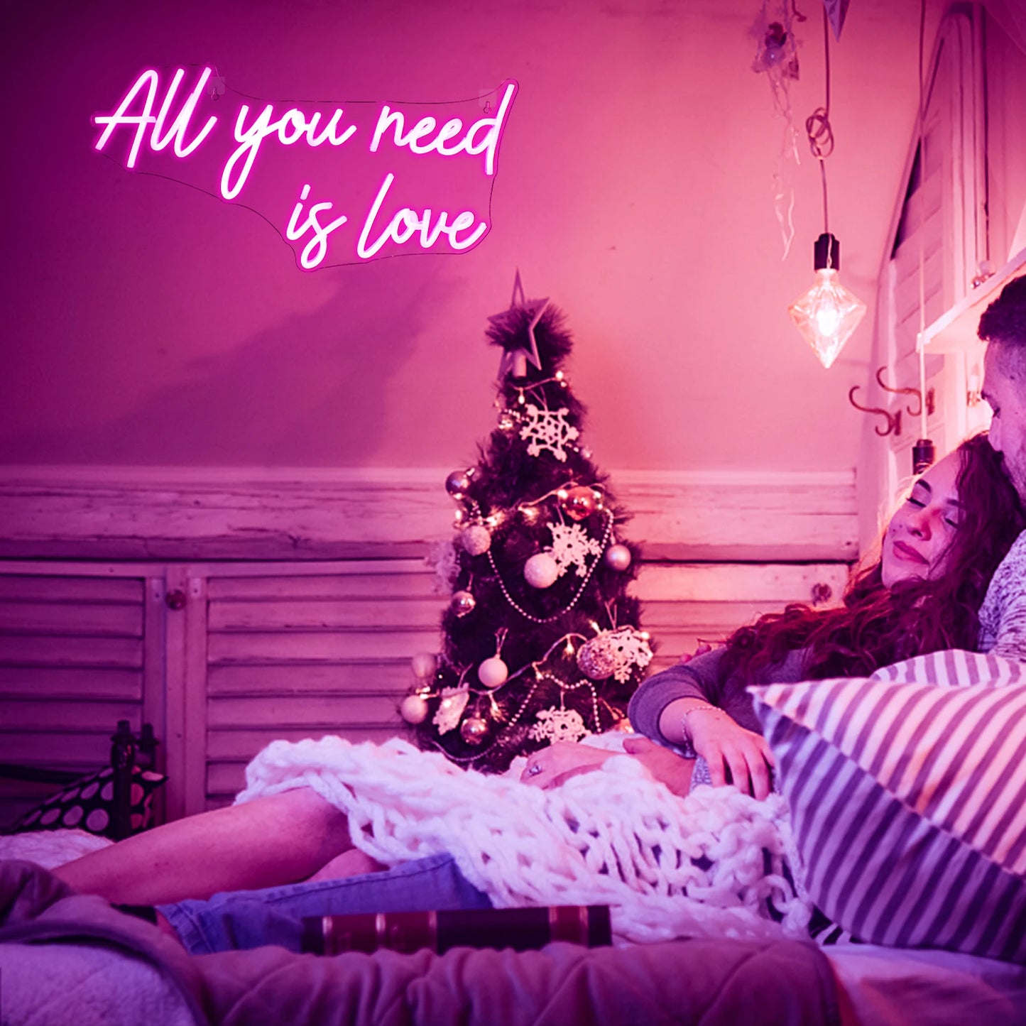 All You Need is Love 5V USB LED Neon Kyltti - Edullinen