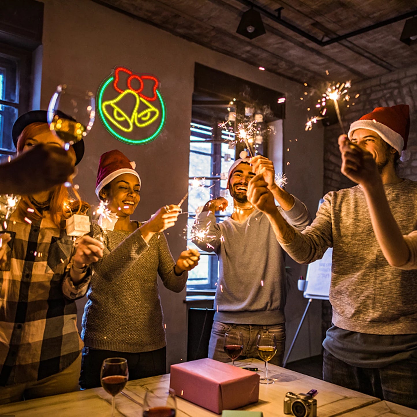 Kello Joulu 5V USB LED Neon Kyltti - Budjettitietoinen