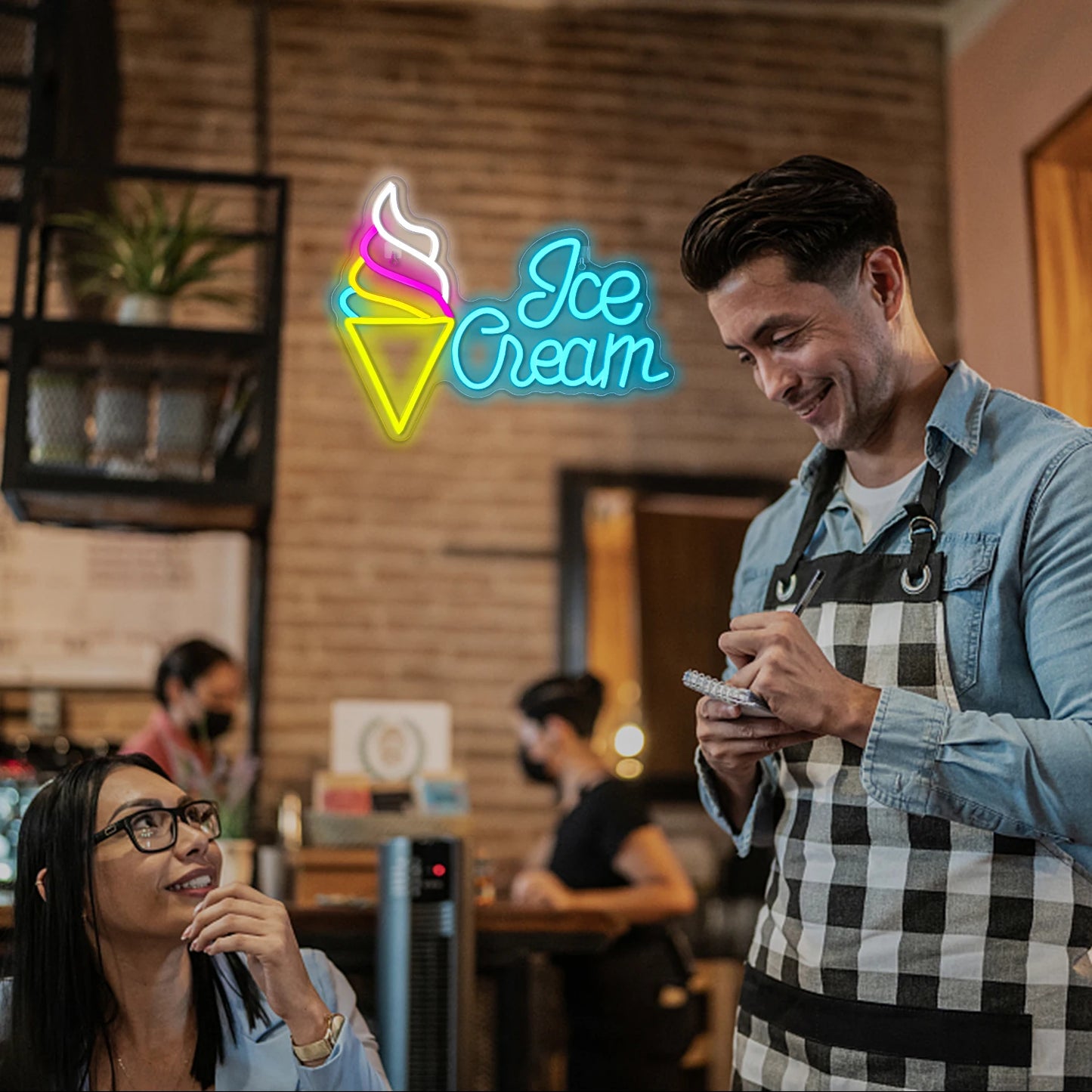 Jäätelö 5V USB Led Valokyltti - Edullinen