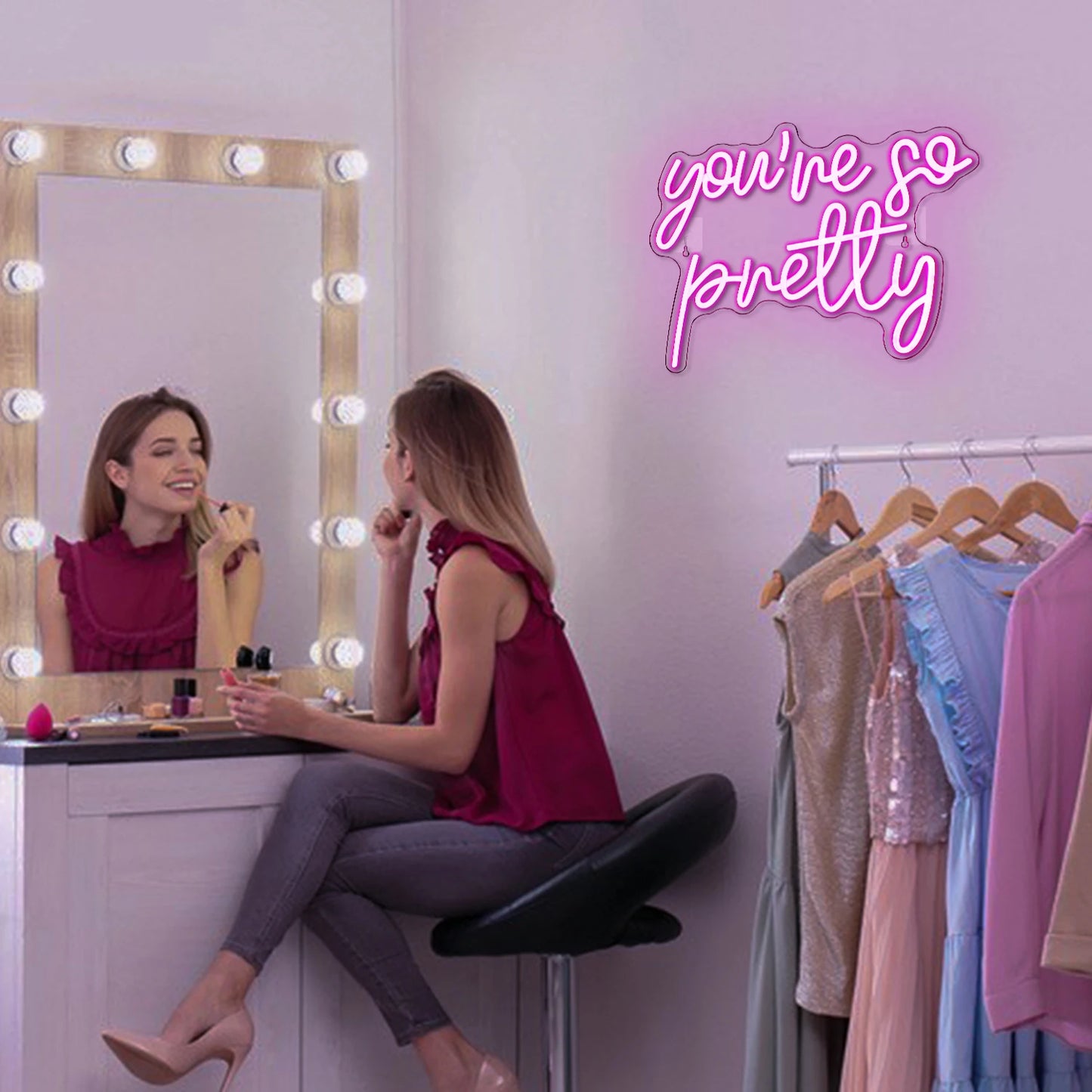 Olet niin kaunis 5V USB LED Valokyltti - Edullinen