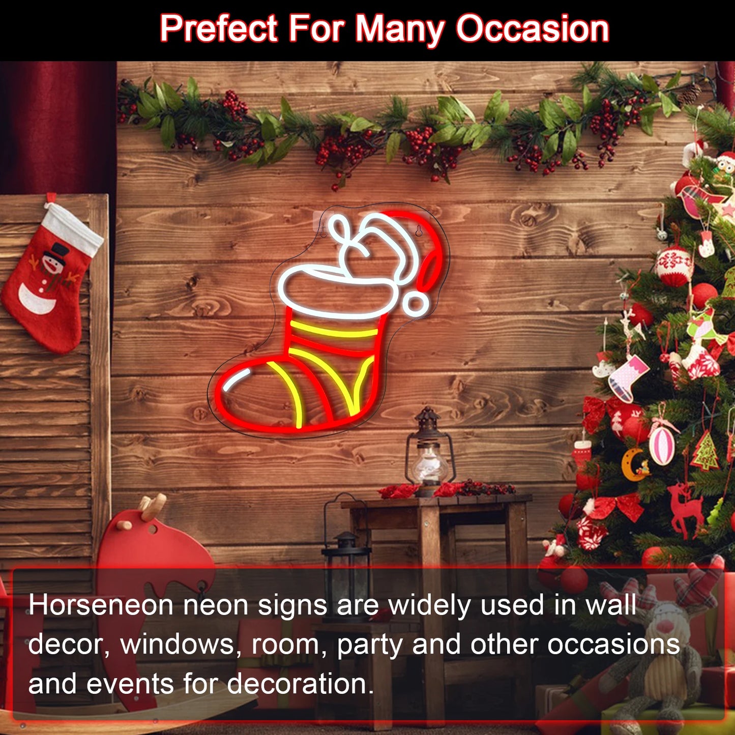 Joulusukat 5V USB LED Valokyltti - Edullinen