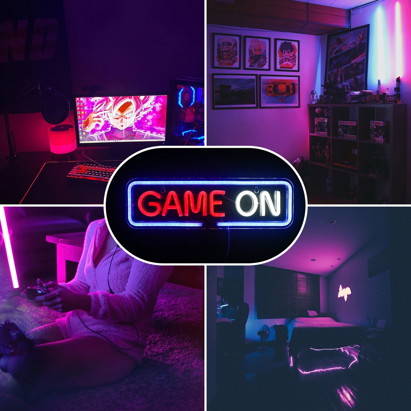 The Art Neon Gamer On 5V Mini USB LED Neon Kyltti - Edullinen