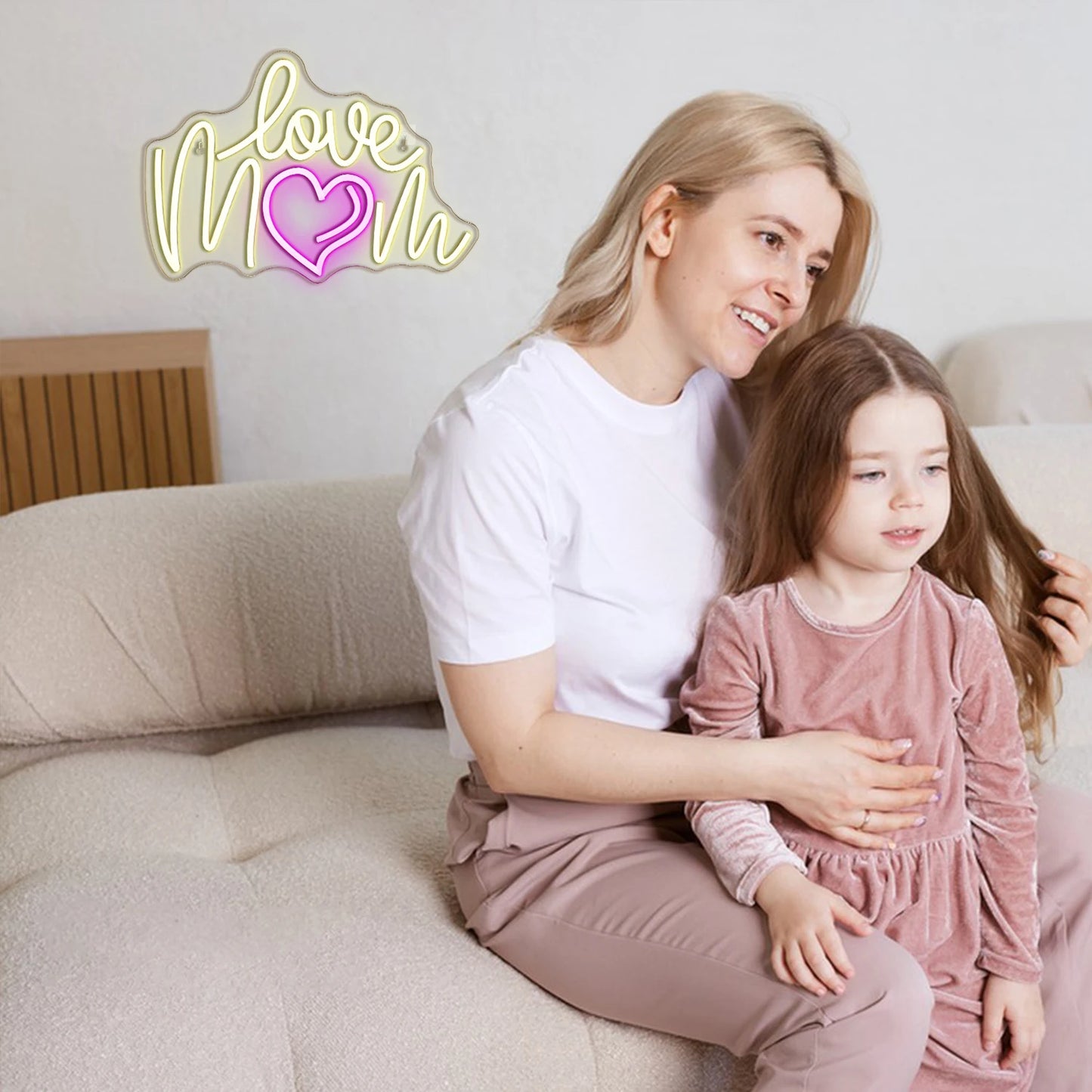 Rakkaus Äiti 5V USB LED Valokyltti - Edullinen