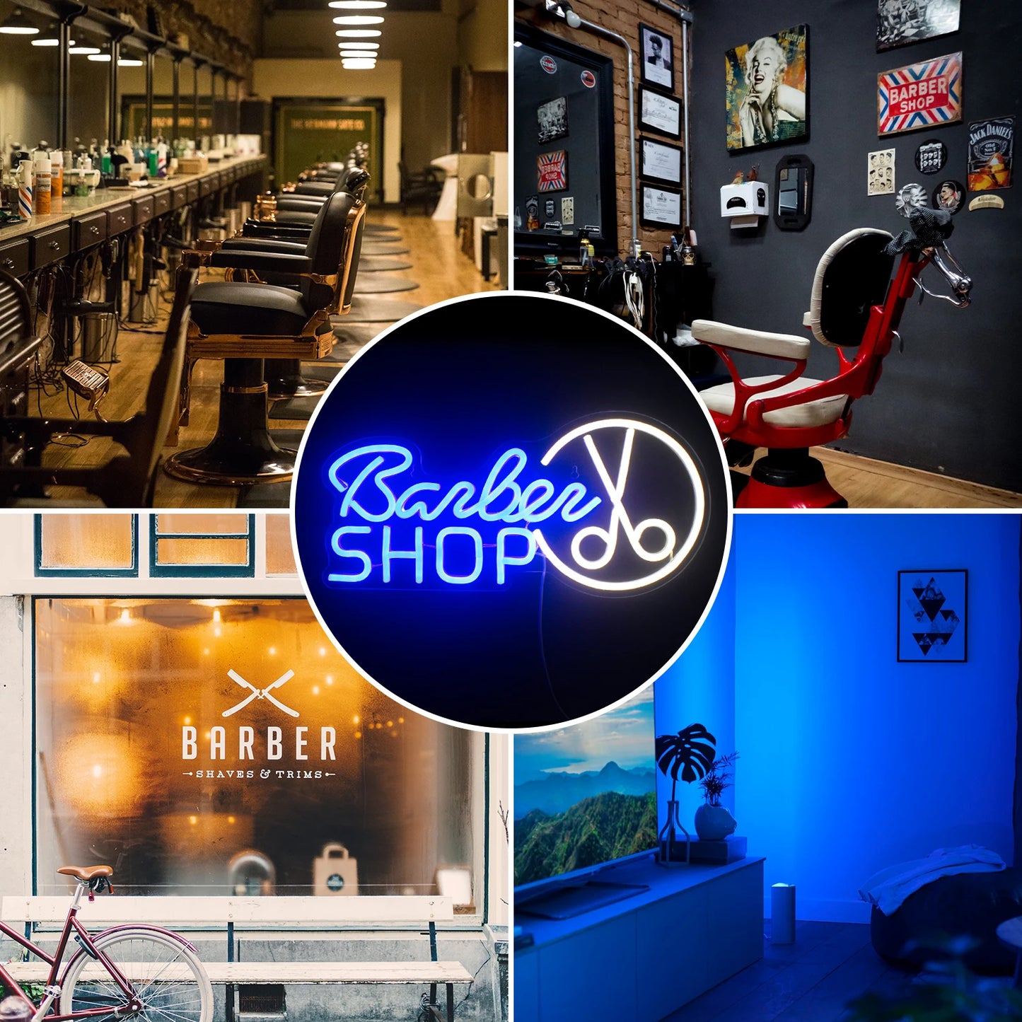 Parturikampaamo 5V USB led valokyltti - Budjettiystävällinen