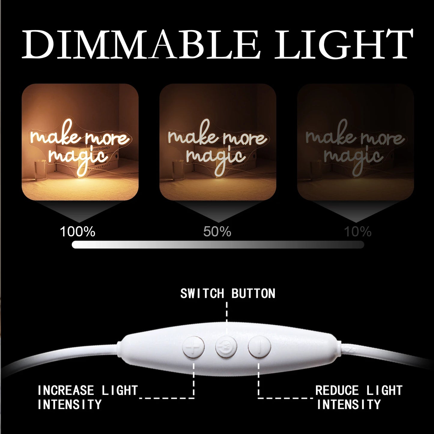 Tee Enemmän Taikuutta 5V USB LED Valokyltti - Edullinen