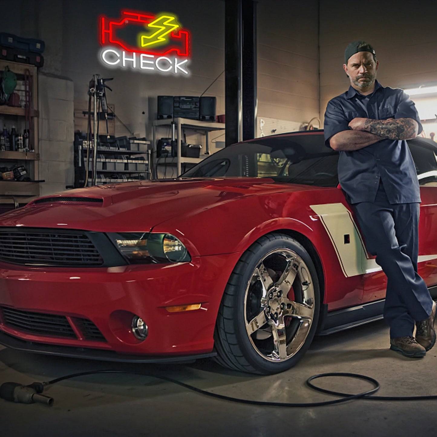 Tarkista Moottori 5V USB Led Valokyltti - Budjettiystävällinen