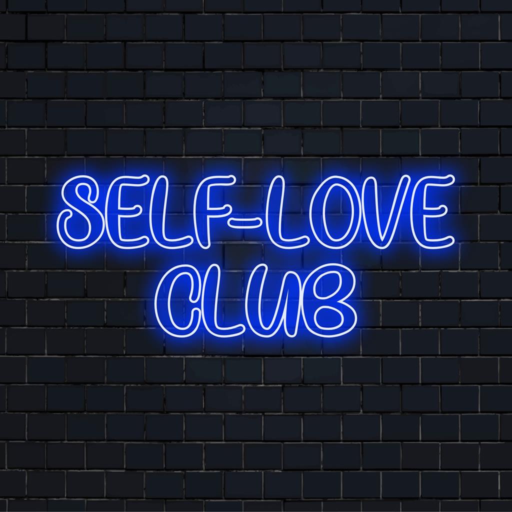 Räätälöity Self-Love Club -neonkyltti, jossa yhdistyy kirkas eleganssi ja voimaannuttaminen. Ihanteellinen räätälöityyn neon-sisustukseen ja ainutlaatuiseen tunnelmaan.