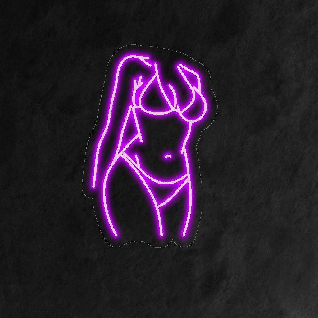 "Sexy Lady Neon Sign" lisää ripauksen glamouria hierovalla siluettillaan luoden valloittavan ja provosoivan hehkun tilaan.