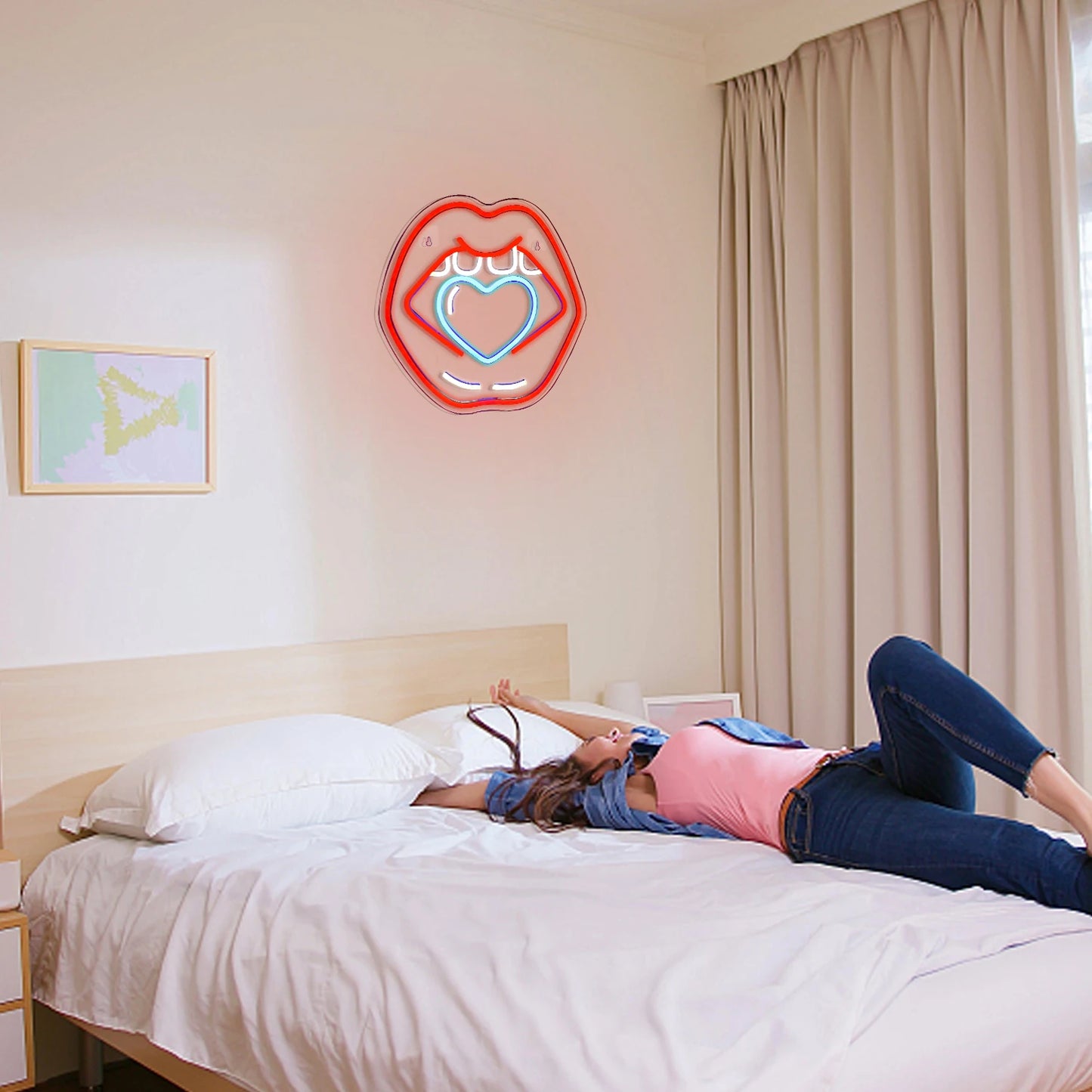 Caring Lips 5V USB LED Led valokyltti - Budjettiystävällinen