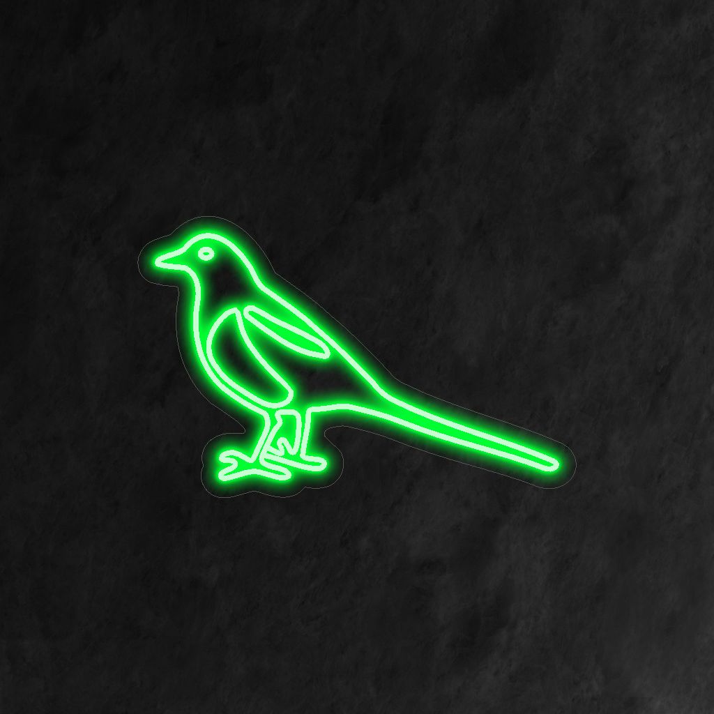 "Sparrow Neon Sign" lisää ripauksen luontoa herkällä siluettillaan luoden lempeän hehkun, joka luo rauhallisen ja kutsuvan tunnelman tilaan.