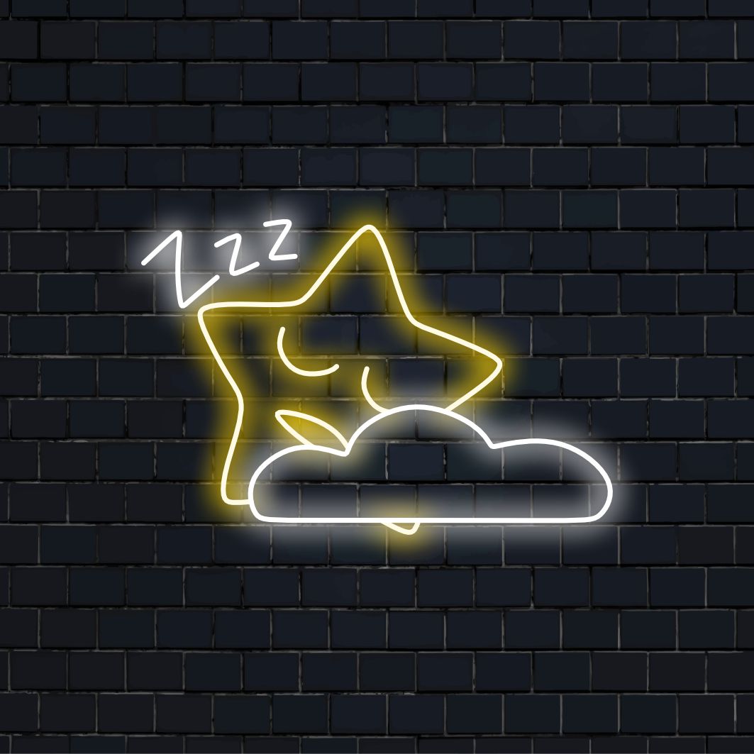 "Starry Night Star Neon Sign" valaisee tilaasi kosmisella viehätysvoimalla luoden lumoavaa hehkua lumoavaan tunnelmaan.